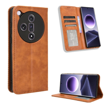 Magnetic Buckle Retro Texture Leather Phone Case, For OPPO A60 4G, For OPPO A3 Pro 5G, For OPPO A3 Pro 5G Global, For OPPO Reno11 F 5G / F25 Pro 5G, For OPPO Find X7 5G, For OPPO Reno11 5G Global