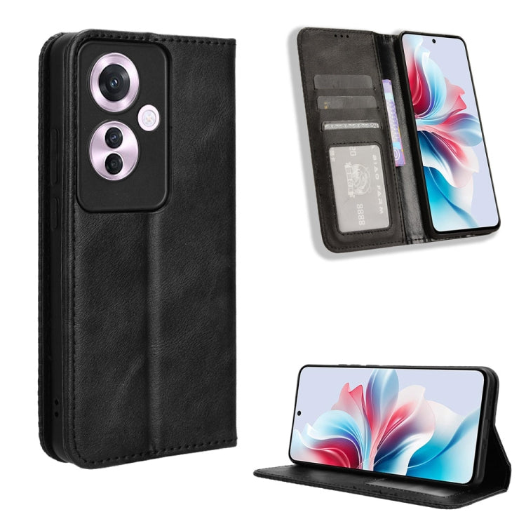 Magnetic Buckle Retro Texture Leather Phone Case, For OPPO A60 4G, For OPPO A3 Pro 5G, For OPPO A3 Pro 5G Global, For OPPO Reno11 F 5G / F25 Pro 5G, For OPPO Find X7 5G, For OPPO Reno11 5G Global