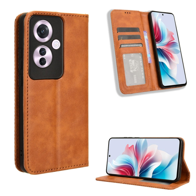 Magnetic Buckle Retro Texture Leather Phone Case, For OPPO Reno11 F 5G / F25 Pro 5G, For OPPO Find X7 5G, For OPPO Reno11 5G Global, For OPPO Reno11 Pro 5G Global, For OPPO Find X7 Ultra 5G, For OPPO A79 5G / A2 5G
