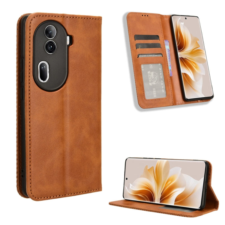 Magnetic Buckle Retro Texture Leather Phone Case, For OPPO Reno11 F 5G / F25 Pro 5G, For OPPO Find X7 5G, For OPPO Reno11 5G Global, For OPPO Reno11 Pro 5G Global, For OPPO Find X7 Ultra 5G, For OPPO A79 5G / A2 5G