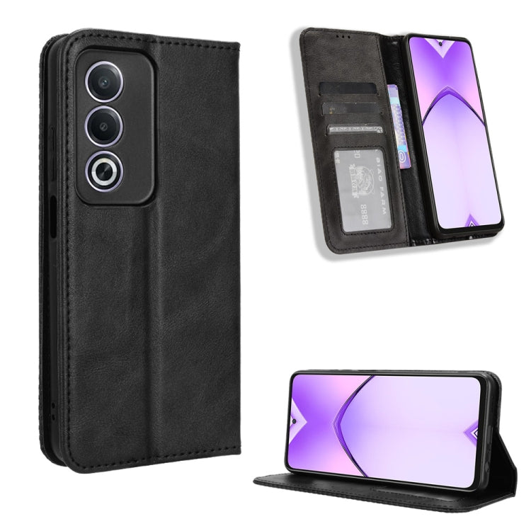 Magnetic Buckle Retro Texture Leather Phone Case, For OPPO Reno12 Pro 5G Global, For OPPO Reno12 5G Global, For OPPO F27 Pro 5G / F27 Pro+ 5G, For OPPO A60 4G, For OPPO A3 Pro 5G, For OPPO A3 Pro 5G Global