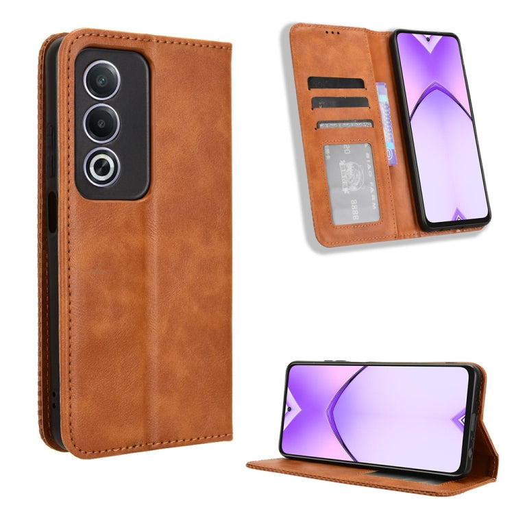Magnetic Buckle Retro Texture Leather Phone Case, For OPPO Reno12 Pro 5G Global, For OPPO Reno12 5G Global, For OPPO F27 Pro 5G / F27 Pro+ 5G, For OPPO A60 4G, For OPPO A3 Pro 5G, For OPPO A3 Pro 5G Global