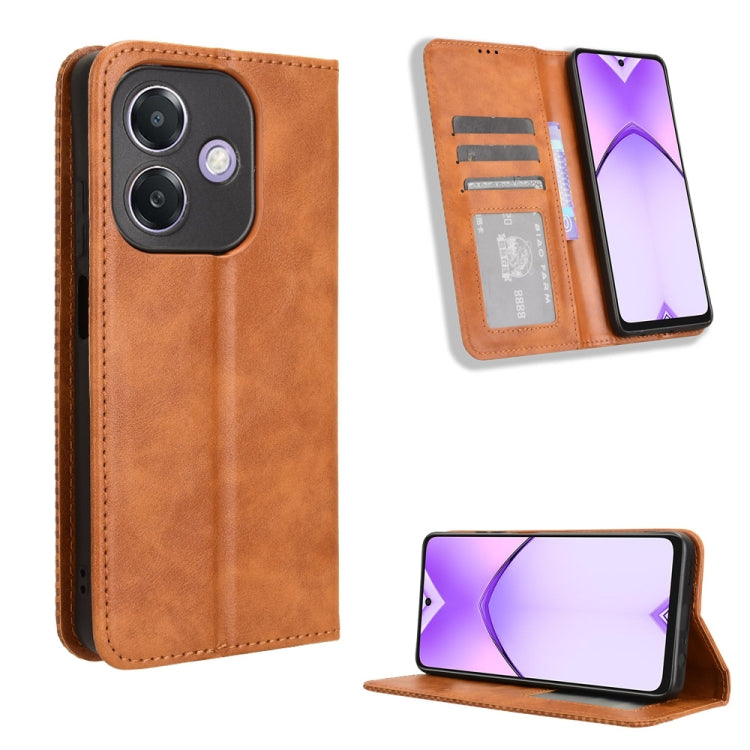 Magnetic Buckle Retro Texture Leather Phone Case, For OPPO Reno13 F 4G / 5G, For OPPO Find X8, For OPPO K12X 5G / OnePlus Nord CE4 Lite 5G, For OPPO A3x 5G India, For OPPO Reno12 F 5G, For OPPO Reno11 PJH110