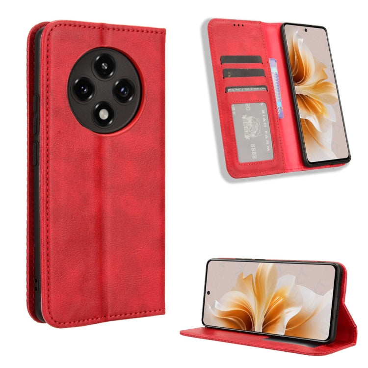 Magnetic Buckle Retro Texture Leather Phone Case, For OPPO Reno12 Pro 5G Global, For OPPO Reno12 5G Global, For OPPO F27 Pro 5G / F27 Pro+ 5G, For OPPO A60 4G, For OPPO A3 Pro 5G, For OPPO A3 Pro 5G Global