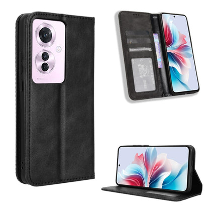 Magnetic Buckle Retro Texture Leather Phone Case, For OPPO A3x 5G India, For OPPO Reno12 F 5G, For OPPO Reno11 PJH110, For OPPO Reno12 Pro 5G Global, For OPPO Reno12 5G Global, For OPPO F27 Pro 5G / F27 Pro+ 5G