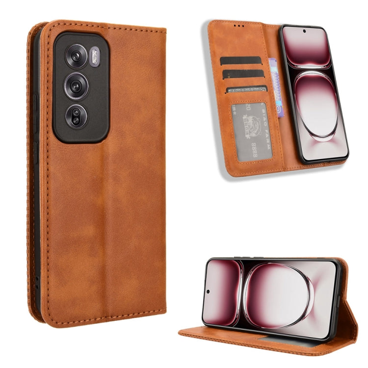 Magnetic Buckle Retro Texture Leather Phone Case, For OPPO A3x 5G India, For OPPO Reno12 F 5G, For OPPO Reno11 PJH110, For OPPO Reno12 Pro 5G Global, For OPPO Reno12 5G Global, For OPPO F27 Pro 5G / F27 Pro+ 5G