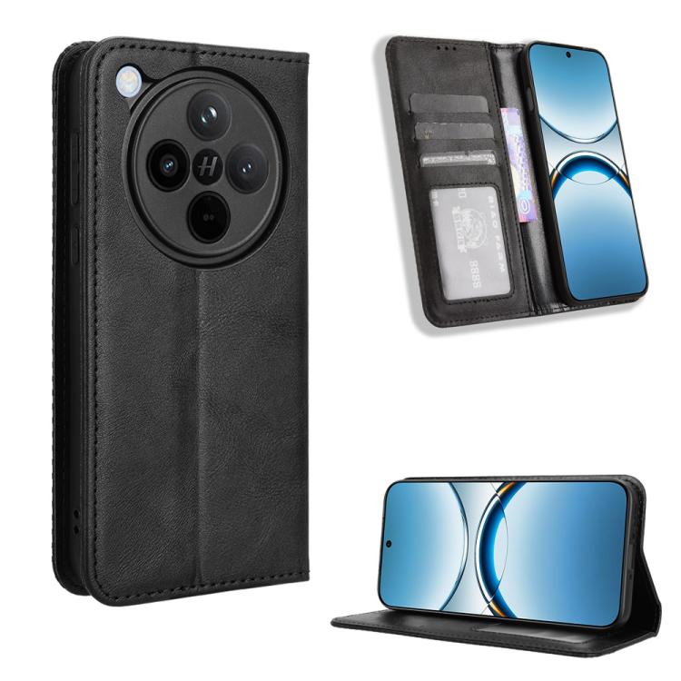 Magnetic Buckle Retro Texture Leather Phone Case, For OPPO Reno13 F 4G / 5G, For OPPO Find X8, For OPPO K12X 5G / OnePlus Nord CE4 Lite 5G, For OPPO A3x 5G India, For OPPO Reno12 F 5G, For OPPO Reno11 PJH110