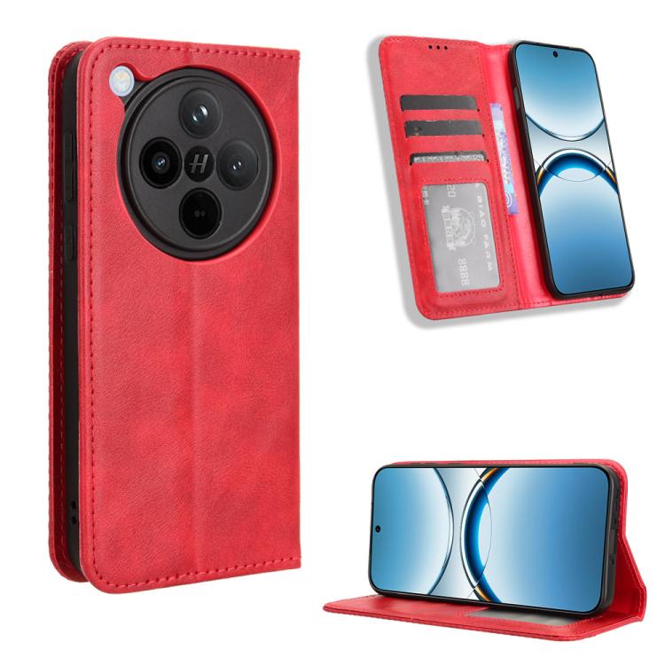 Magnetic Buckle Retro Texture Leather Phone Case, For OPPO Reno13 F 4G / 5G, For OPPO Find X8, For OPPO K12X 5G / OnePlus Nord CE4 Lite 5G, For OPPO A3x 5G India, For OPPO Reno12 F 5G, For OPPO Reno11 PJH110