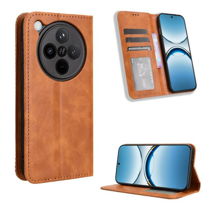 Magnetic Buckle Retro Texture Leather Phone Case, For OPPO A5 Pro Global, For OPPO Reno13 Pro 5G Global, For OPPO Reno13 5G Global, For OPPO Reno13 F 4G / 5G, For OPPO Find X8, For OPPO K12X 5G / OnePlus Nord CE4 Lite 5G