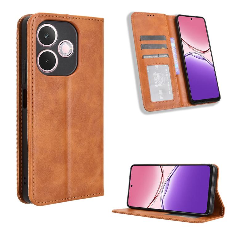 Magnetic Buckle Retro Texture Leather Phone Case, For OPPO Find X8 Ultra 5G, For OPPO F29 Pro 5G, For OPPO F29 5G Global, For OPPO A5 Pro Global, For OPPO Reno13 Pro 5G Global, For OPPO Reno13 5G Global