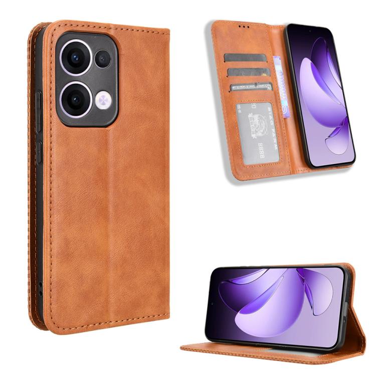 Magnetic Buckle Retro Texture Leather Phone Case, For OPPO A5 Pro Global, For OPPO Reno13 Pro 5G Global, For OPPO Reno13 5G Global, For OPPO Reno13 F 4G / 5G, For OPPO Find X8, For OPPO K12X 5G / OnePlus Nord CE4 Lite 5G