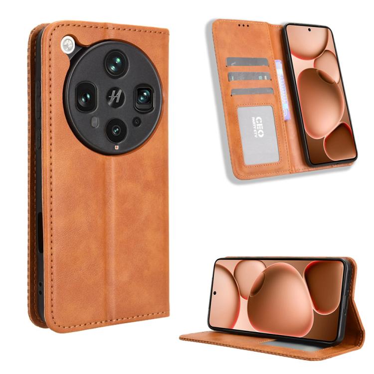 Magnetic Buckle Retro Texture Leather Phone Case, For OPPO Find X8 Ultra 5G, For OPPO F29 Pro 5G, For OPPO F29 5G Global, For OPPO A5 Pro Global, For OPPO Reno13 Pro 5G Global, For OPPO Reno13 5G Global