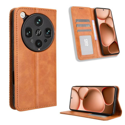 Magnetic Buckle Retro Texture Leather Phone Case, For OPPO Find X8 Ultra 5G, For OPPO F29 Pro 5G, For OPPO F29 5G Global, For OPPO A5 Pro Global, For OPPO Reno13 Pro 5G Global, For OPPO Reno13 5G Global