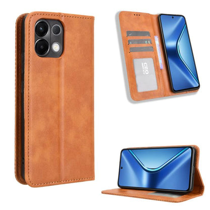 Magnetic Buckle Retro Texture Leather Phone Case, For OPPO A5x 4G / 5G Global, For OPPO A5 4G / 5G Global, For OPPO Reno14 5G Global, For OPPO K13 5G, For OPPO Find X8s+ 5G, For OPPO Find X8s 5G