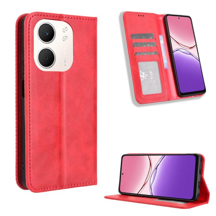 Magnetic Buckle Retro Texture Leather Phone Case, For OPPO A5x 4G / 5G Global, For OPPO A5 4G / 5G Global, For OPPO Reno14 5G Global, For OPPO K13 5G, For OPPO Find X8s+ 5G, For OPPO Find X8s 5G