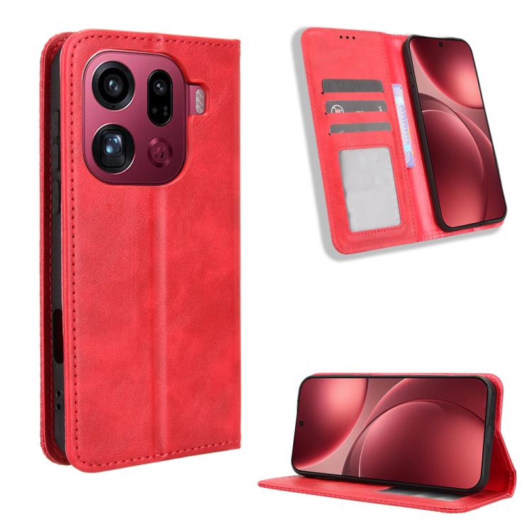 Magnetic Buckle Retro Texture Leather Phone Case, For OPPO Find X9, For OPPO A6 Pro 4G / 5G Global / F31 5G, For OPPO A6 Max 5G / F31 Pro+ 5G, For OPPO F31 Pro 5G, For OPPO Find X9 Pro, For OPPO Reno14 F 5G