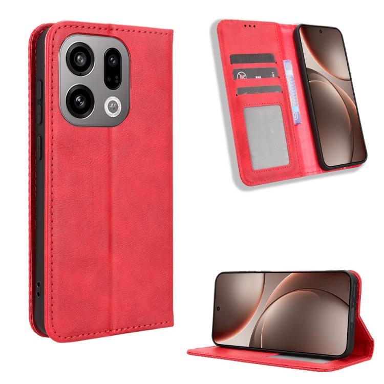 Magnetic Buckle Retro Texture Leather Phone Case, For OPPO Find X9, For OPPO A6 Pro 4G / 5G Global / F31 5G, For OPPO A6 Max 5G / F31 Pro+ 5G, For OPPO F31 Pro 5G, For OPPO Find X9 Pro, For OPPO Reno14 F 5G