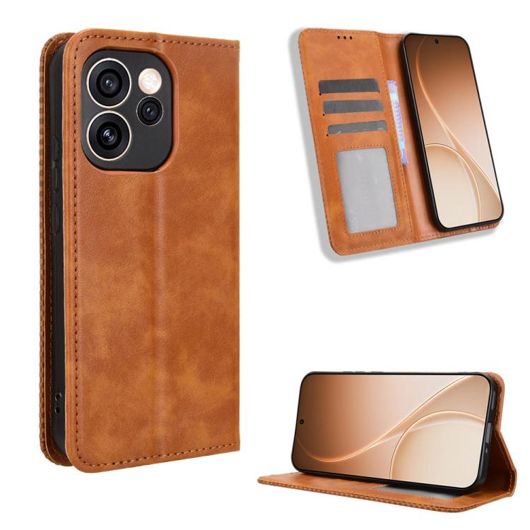 Magnetic Buckle Retro Texture Leather Phone Case, For OPPO A6s 5G / A6 5G Global, For OPPO Reno15 F 5G, For OPPO Reno15 Pro Max 5G Global, For OPPO Reno15 5G Global / 15c, For OPPO A6x 5G / 4G, For OPPO Reno15 Pro 5G Global