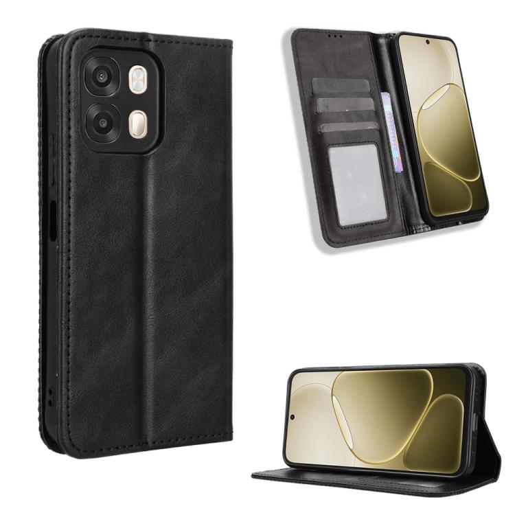 Magnetic Buckle Retro Texture Leather Phone Case, For OPPO A6c 4G / A6t / A6t Pro, For OPPO A6s 5G / A6 5G Global, For OPPO Reno15 Pro Max 5G Global, For OPPO Reno15 5G Global / 15c, For OPPO A6x 5G / 4G, For OPPO Reno15 Pro 5G Global