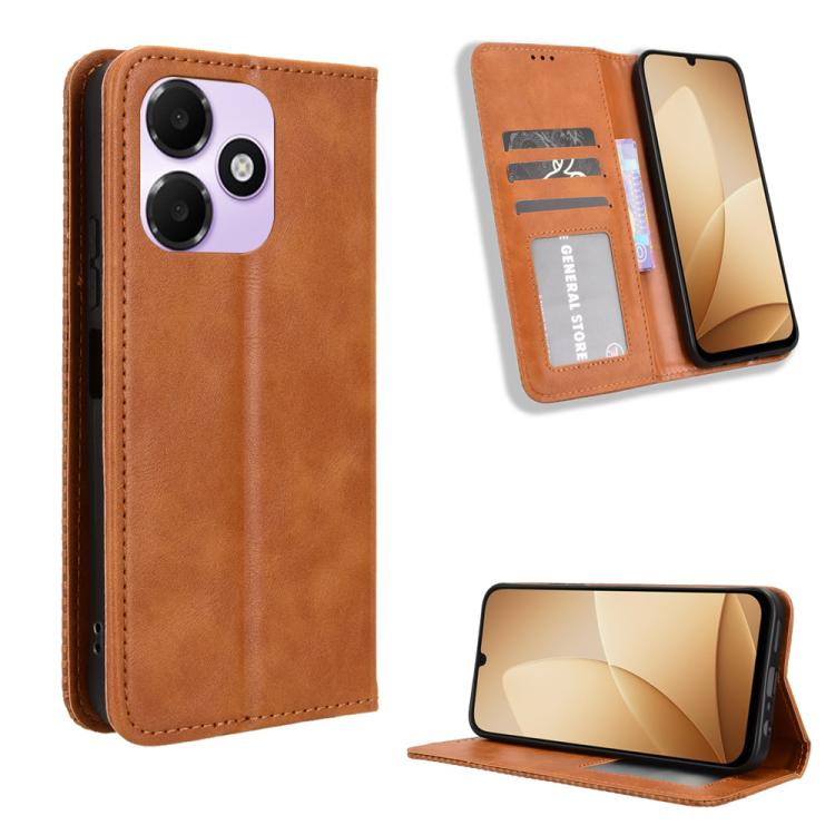 Magnetic Buckle Retro Texture Leather Phone Case, For OPPO A6c 4G / A6t / A6t Pro, For OPPO A6s 5G / A6 5G Global, For OPPO Reno15 Pro Max 5G Global, For OPPO Reno15 5G Global / 15c, For OPPO A6x 5G / 4G, For OPPO Reno15 Pro 5G Global