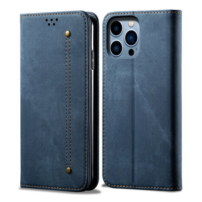 Denim Texture Casual Style Horizontal Flip Leather Case