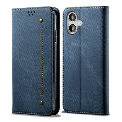 Denim Texture Casual Style Horizontal Flip Leather Case