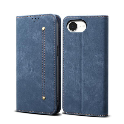 Denim Texture Casual Style Horizontal Flip Leather Case