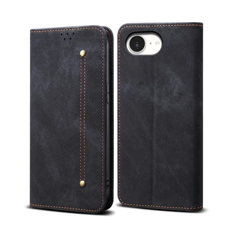 Denim Texture Casual Style Horizontal Flip Leather Case