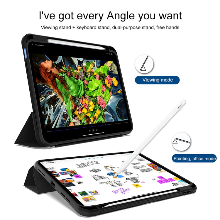 3-Fold Holder Armor Smart Leather Tablet Case, For iPad 10th Gen 10.9 2022