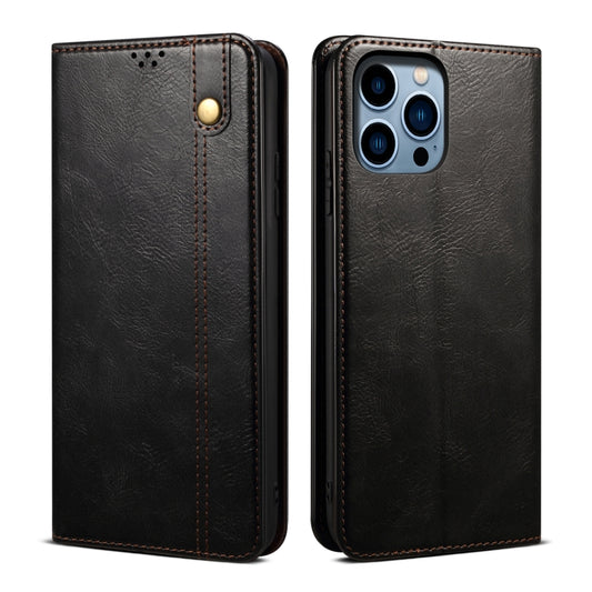 Oil Wax Crazy Horse Texture Leather Phone Case