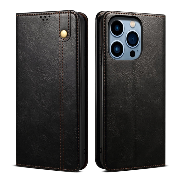 Oil Wax Crazy Horse Texture Leather Phone Case