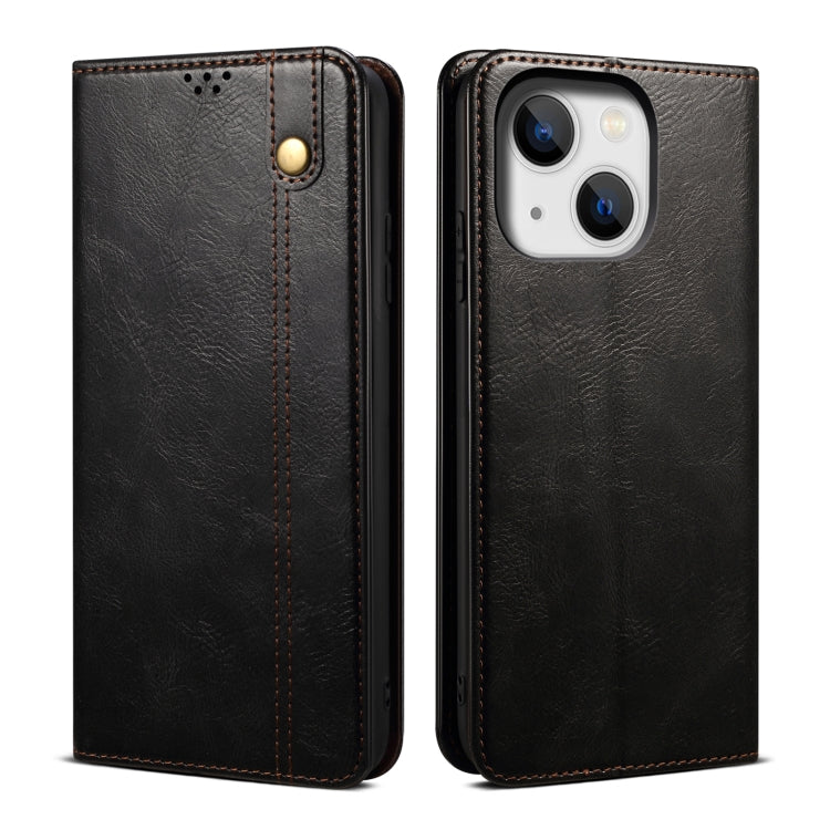 Oil Wax Crazy Horse Texture Leather Phone Case