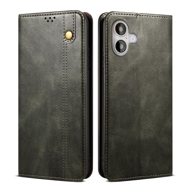 Oil Wax Crazy Horse Texture Leather Phone Case