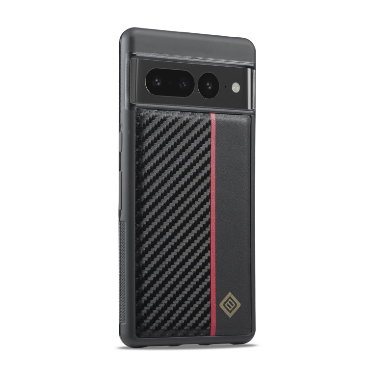 LC.IMEEKE 3 in 1 Carbon Fiber Texture Shockproof Phone Case