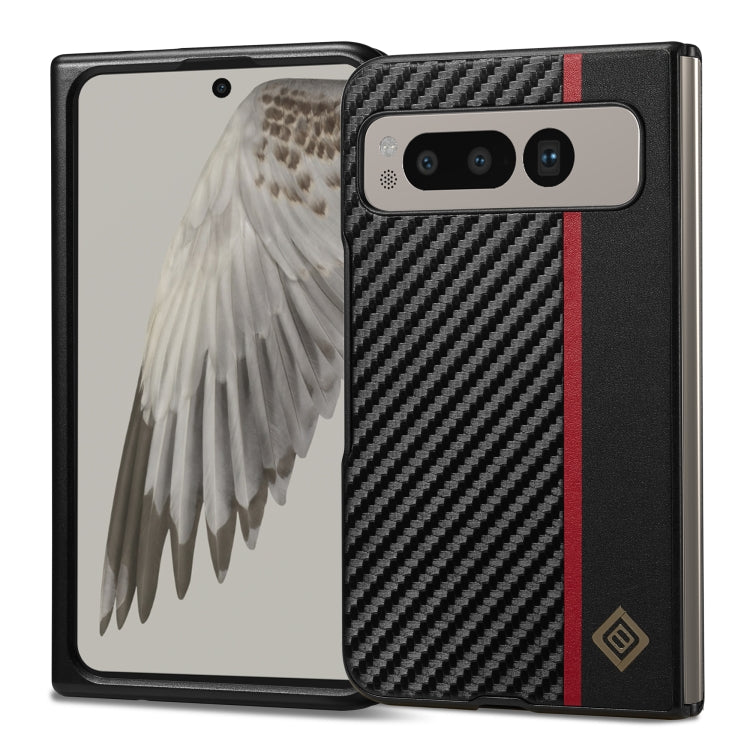 LC.IMEEKE 3 in 1 Carbon Fiber Texture Shockproof Phone Case