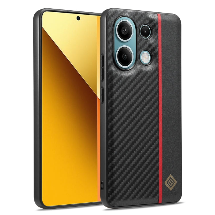 LC.IMEEKE 3 in 1 Carbon Fiber Texture Shockproof Phone Case