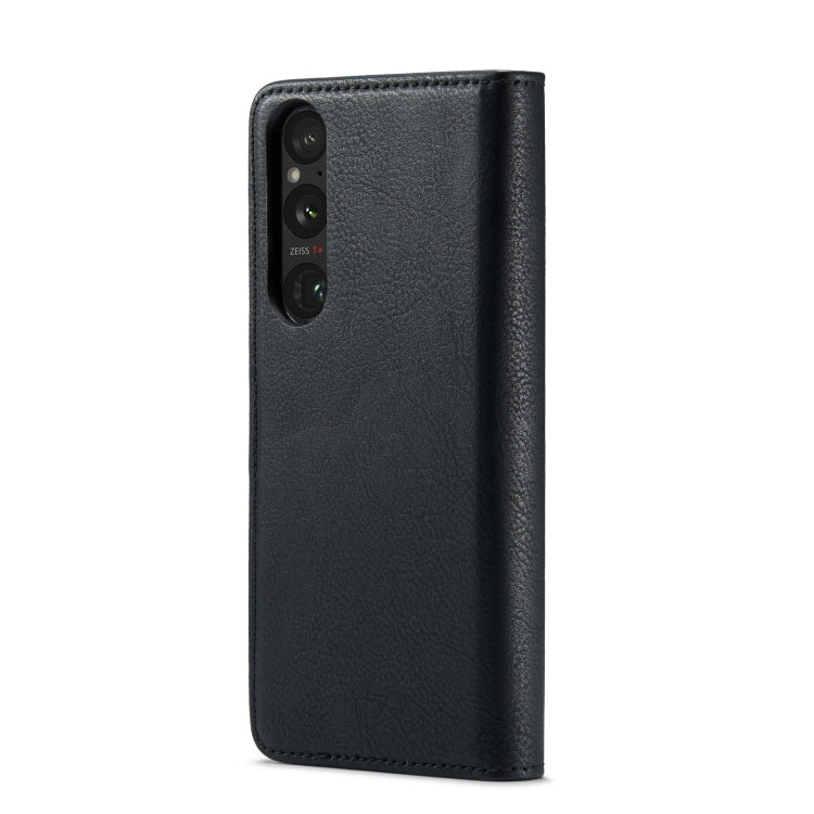 DG.MING Crazy Horse Texture Detachable Magnetic Leather Phone Case