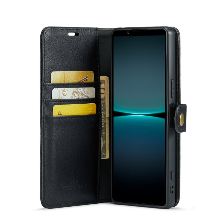 DG.MING Crazy Horse Texture Detachable Magnetic Leather Phone Case