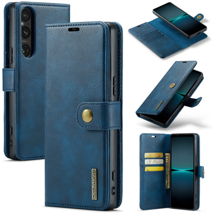 DG.MING Crazy Horse Texture Detachable Magnetic Leather Phone Case