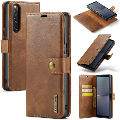 DG.MING Crazy Horse Texture Detachable Magnetic Leather Phone Case