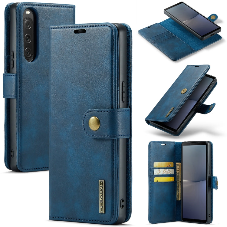 DG.MING Crazy Horse Texture Detachable Magnetic Leather Phone Case