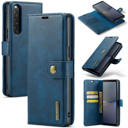 DG.MING Crazy Horse Texture Detachable Magnetic Leather Phone Case