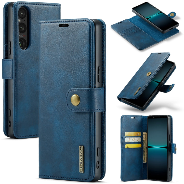 DG.MING Crazy Horse Texture Detachable Magnetic Leather Phone Case