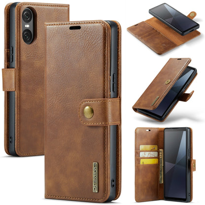 DG.MING Crazy Horse Texture Detachable Magnetic Leather Phone Case