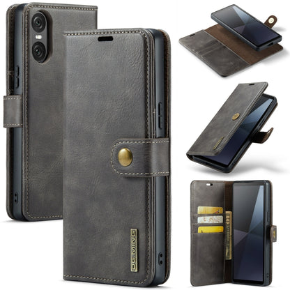 DG.MING Crazy Horse Texture Detachable Magnetic Leather Phone Case