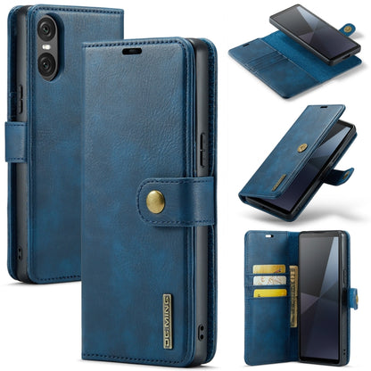 DG.MING Crazy Horse Texture Detachable Magnetic Leather Phone Case