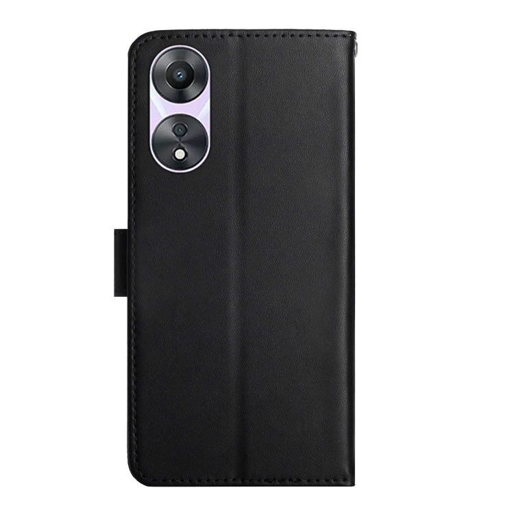 HT02 Genuine Leather Fingerprint-proof Flip Phone Case