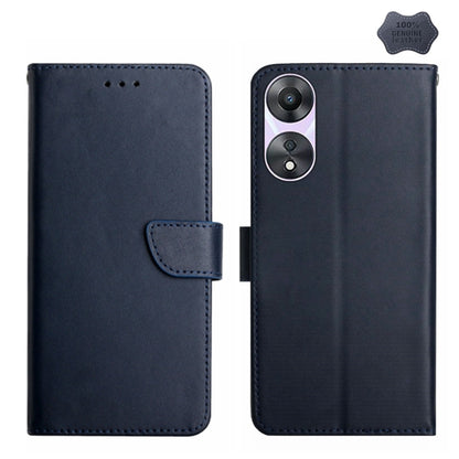 HT02 Genuine Leather Fingerprint-proof Flip Phone Case