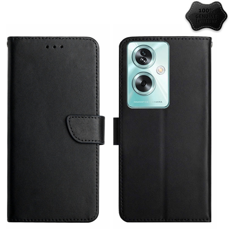 HT02 Genuine Leather Fingerprint-proof Flip Phone Case