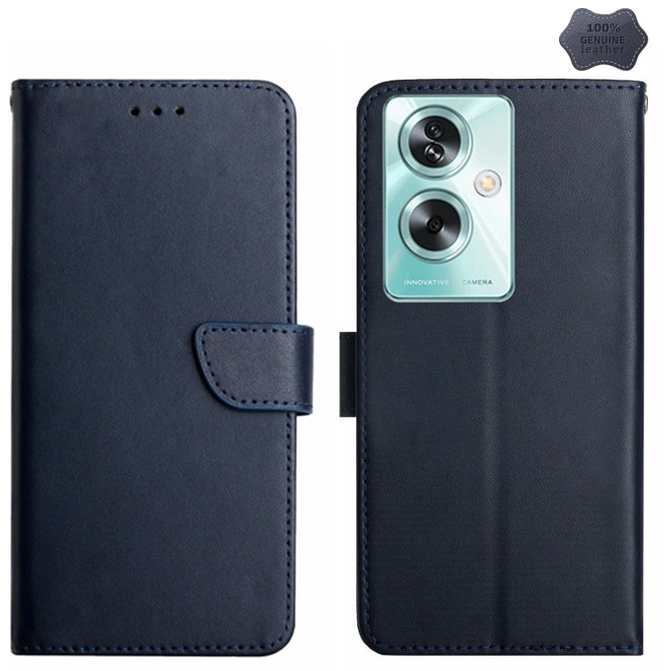 HT02 Genuine Leather Fingerprint-proof Flip Phone Case